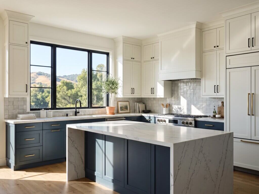 finished shaker kitchen cabinet installation