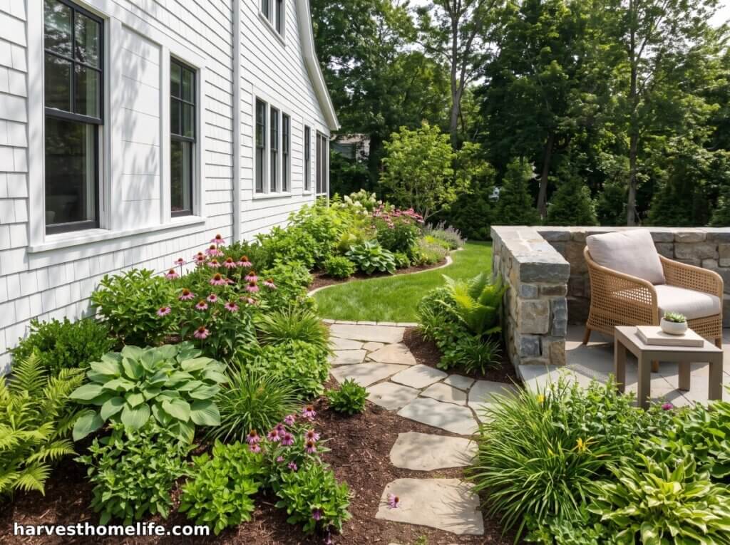 finished mulch garden bed
