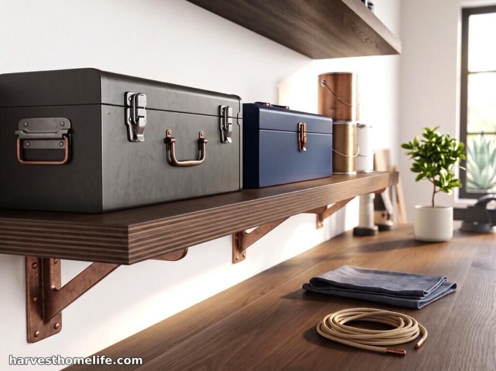 sturdy plywood garage shelf heavy storage